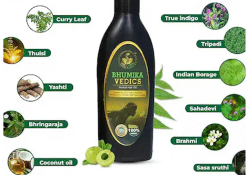 Bhumika Vedics Herbal Hair Oil for Men & Women – Ayurvedic Solution for Hair Fall & Growth
