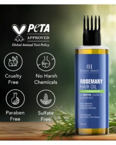 Read more about the article Botanic Hearth 100% Pure Rosemary Oil for Hair Growth – Nourish Your Scalp Naturally