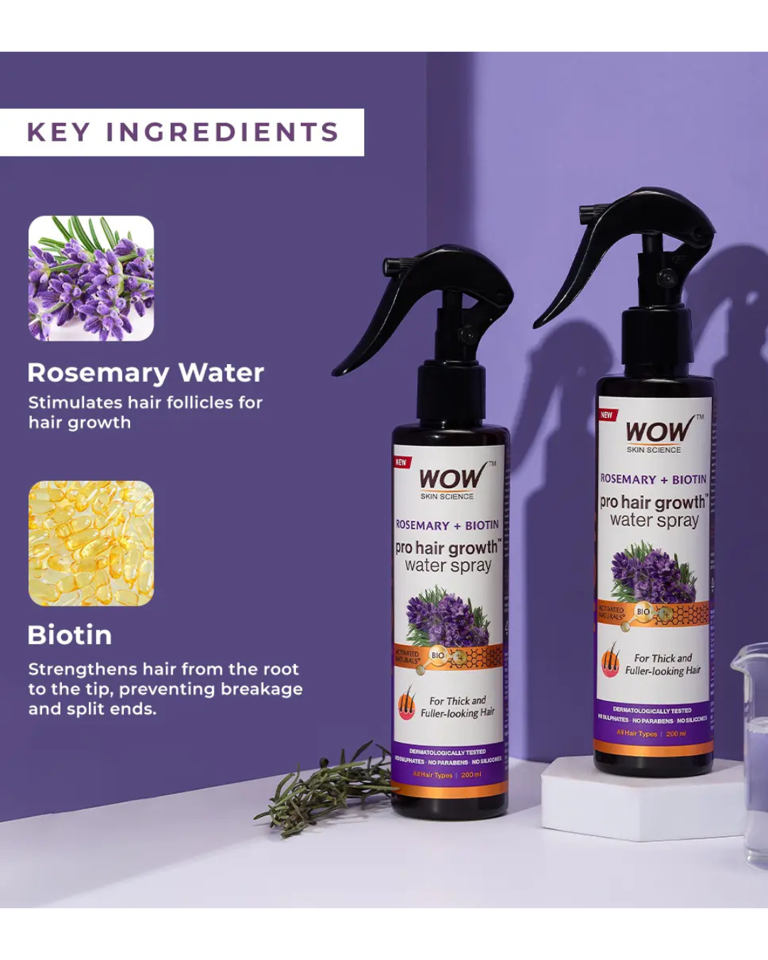 You are currently viewing WOW Skin Science Rosemary + Biotin Pro Hair Growth Water Spray