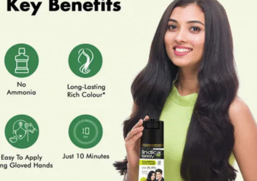 Indica 10-Minute Hair Color Shampoo – Quick and Easy Hair Color at Home