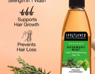 Soulflower Rosemary Mint Light Hair Oil – Naturally Nourished, Refreshingly Healthy Hair