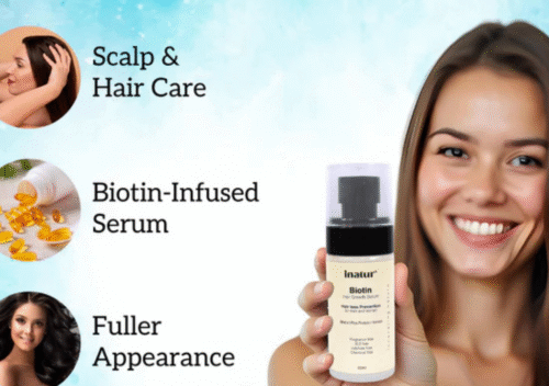 inatur Biotin Hair Growth Serum for Women & Men – Stronger, Fuller Hair Naturally