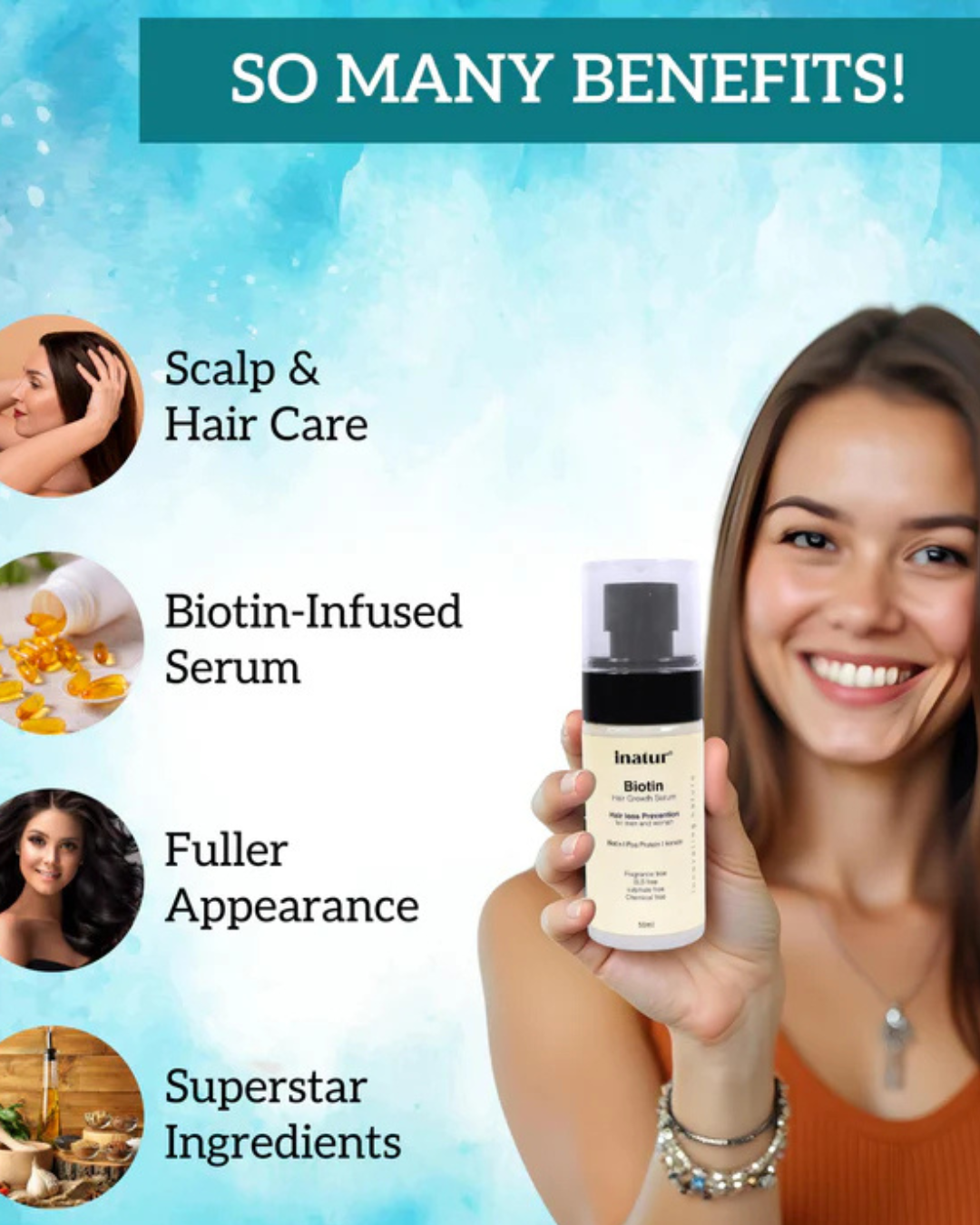 You are currently viewing inatur Biotin Hair Growth Serum for Women & Men – Stronger, Fuller Hair Naturally