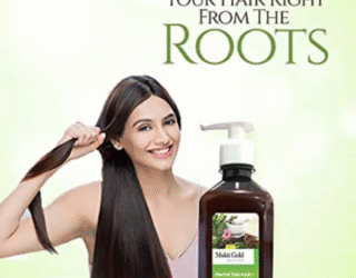 Mukti Gold Herbal Hairwash – 400mL Ayurvedic Shampoo for Hairfall & Scalp Health