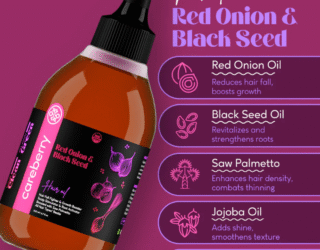 Careberry Organic Red Onion Hair Oil – For Stronger, Thicker Hair Naturally