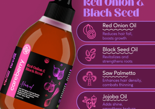 Careberry Organic Red Onion Hair Oil – For Stronger, Thicker Hair Naturally