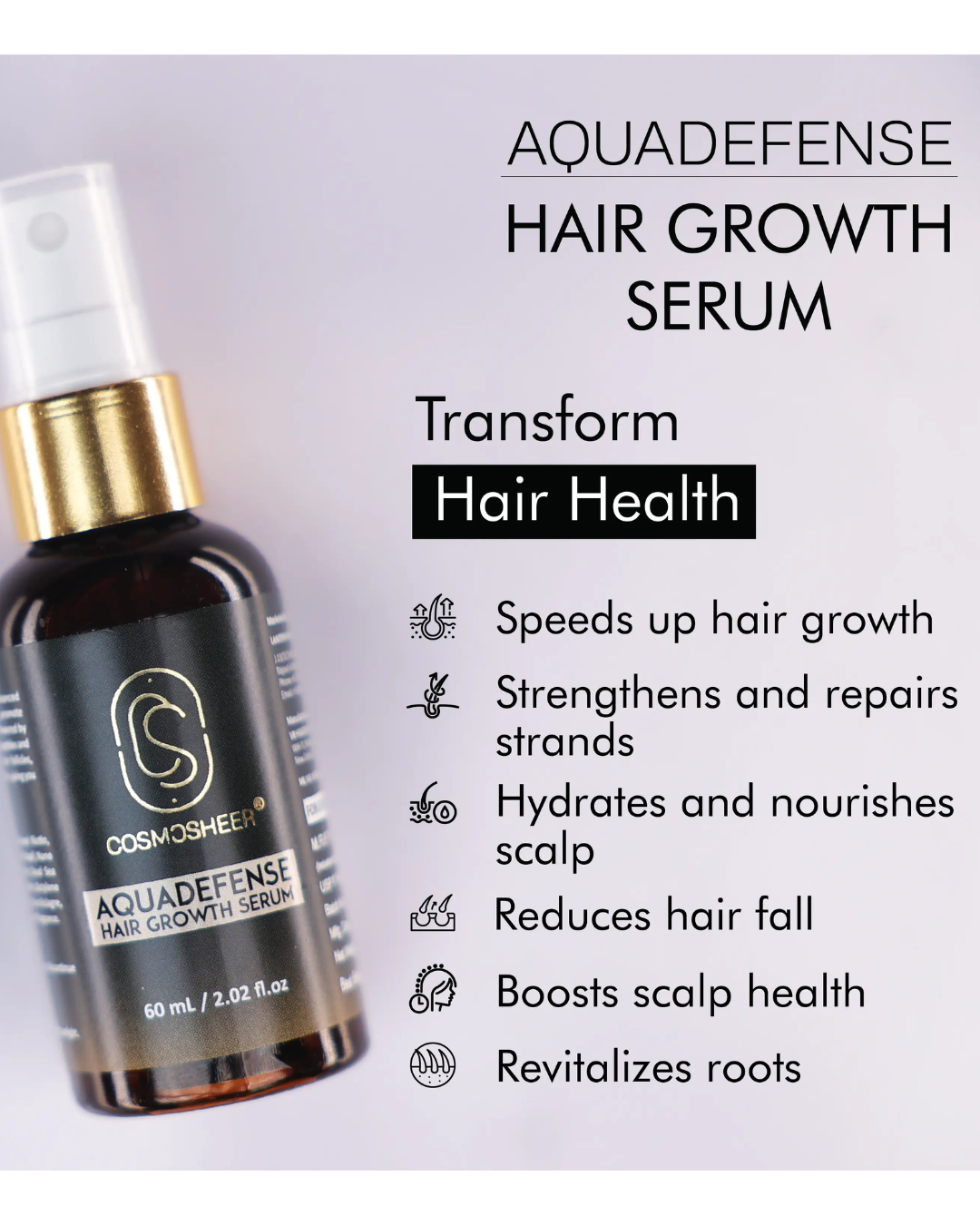 You are currently viewing Cosmosheer Aquadefense Hair Fall Control Serum – For Stronger, Fuller Hair