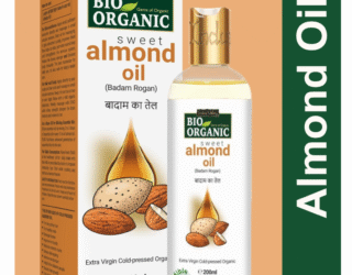 INDUS VALLEY Pure Natural & Organic Roghen Badam Sweet Almond Oil – Pure Goodness for Hair, Skin & Wellness