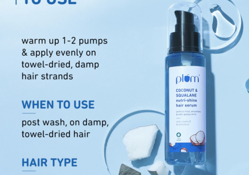 Plum Coconut & Squalane Nutri-Shine Hair Serum – For Instant Shine & Frizz-Free Hair