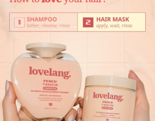 lovelang Peach + Biotin Hair Mask – Deeply Nourish & Rebuild Hair from Root to Tip