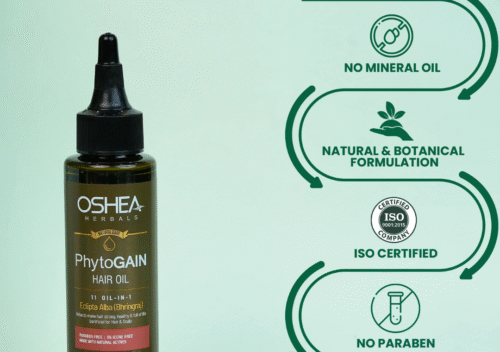 Oshea Herbals Phytogain Natural Hair Growth Oil – Herbal Solution for Hair Fall & Regrowth