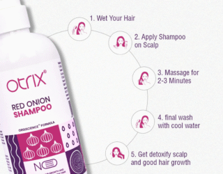Otrix Red Onion Shampoo with Oleic Acid, Biotin and Keratin – Strengthen, Nourish, and Revive Your Hair Naturally