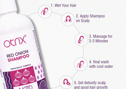 Otrix Red Onion Shampoo with Oleic Acid, Biotin and Keratin – Strengthen, Nourish, and Revive Your Hair Naturally