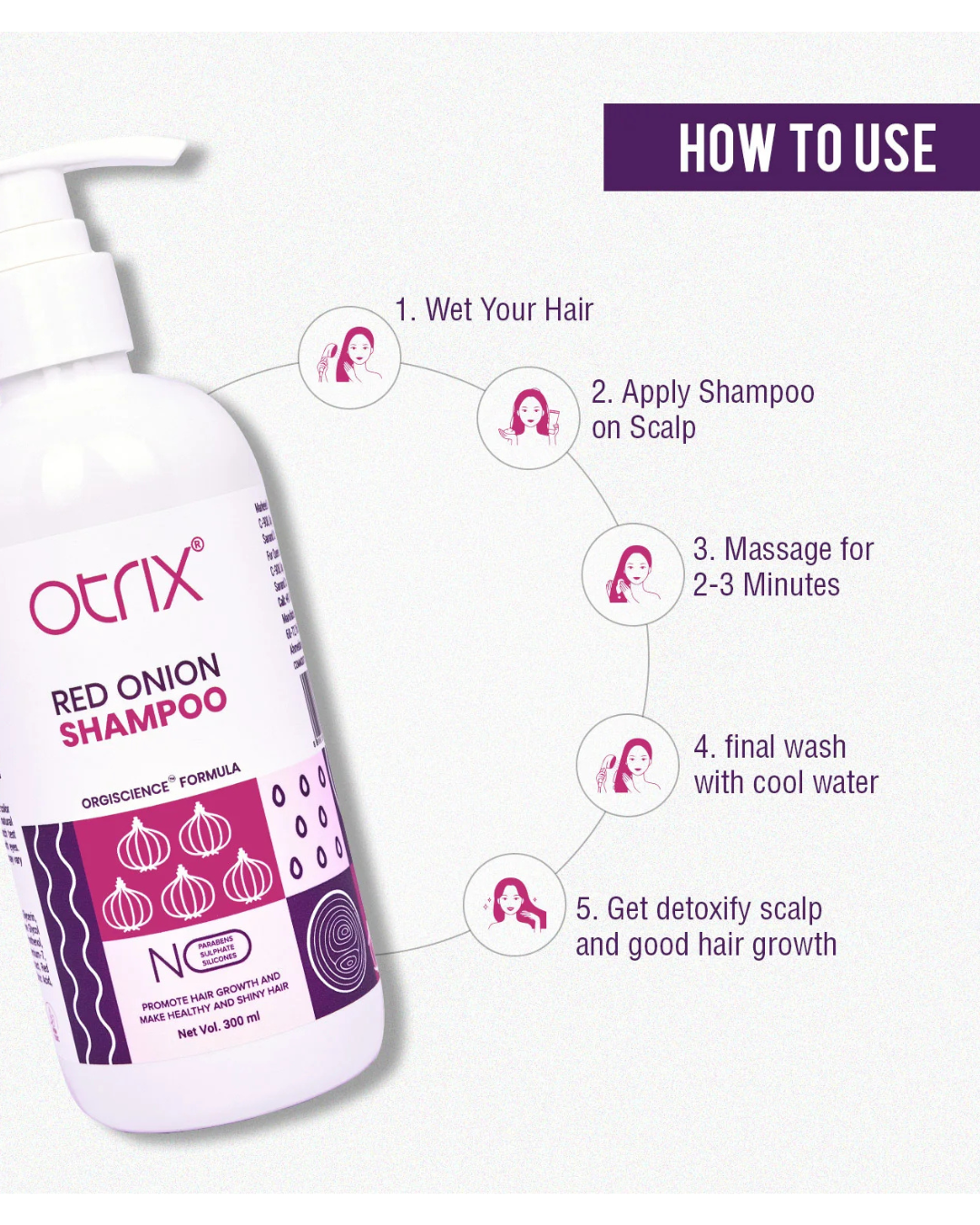 You are currently viewing Otrix Red Onion Shampoo with Oleic Acid, Biotin and Keratin – Strengthen, Nourish, and Revive Your Hair Naturally