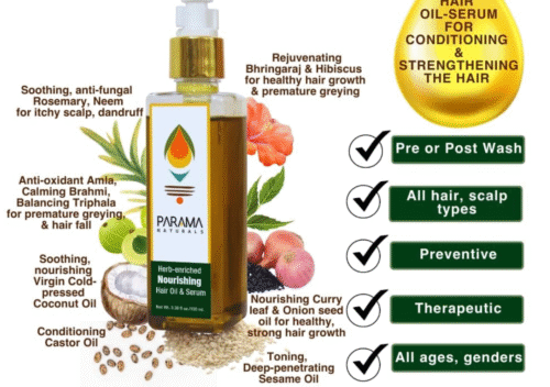 Parama Naturals Herb-enriched Nourishing Hair Oil for Strength & Shine