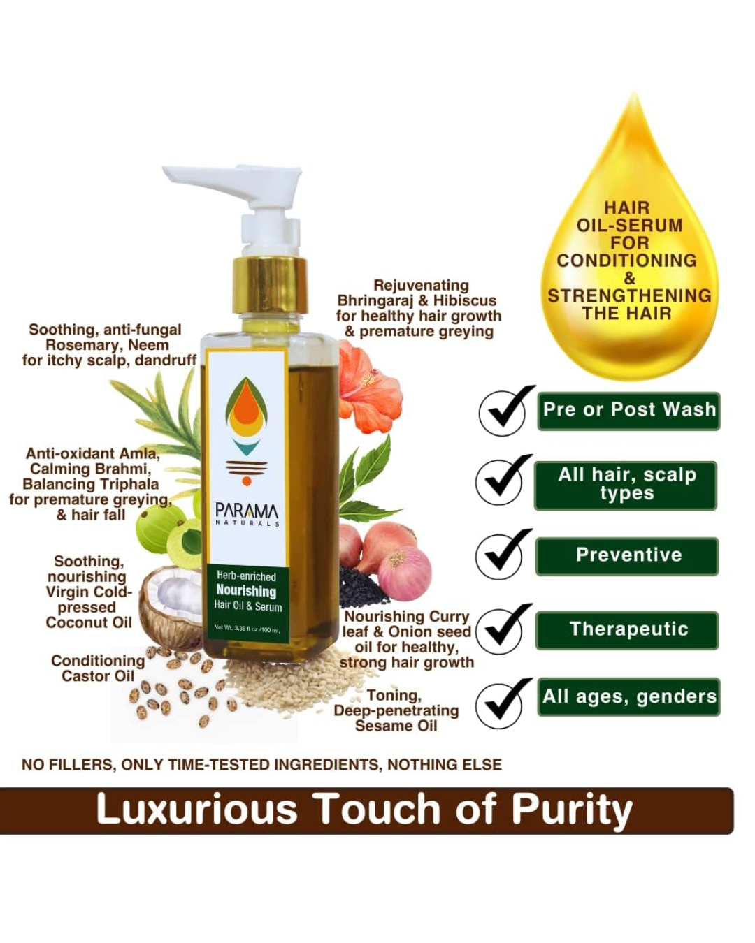 You are currently viewing Parama Naturals Herb-enriched Nourishing Hair Oil for Strength & Shine