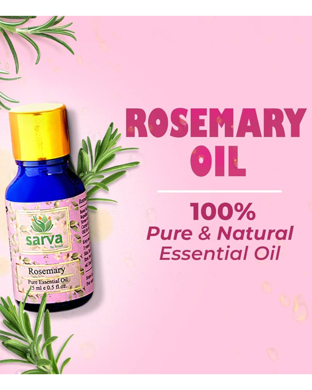 You are currently viewing SARVA by Anadi Rosemary Essential Oil – Pure Ayurvedic Remedy for Hair Growth