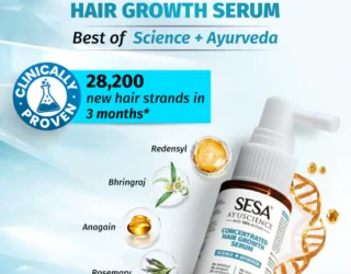 Sesa Ayuscience 3% Redensyl, 4% Anagain, 2% Kerascalp Hair Growth Serum – A Scientific & Ayurvedic Hair Regrowth Solution