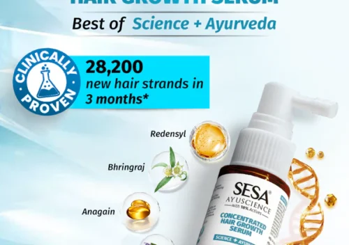 Sesa Ayuscience 3% Redensyl, 4% Anagain, 2% Kerascalp Hair Growth Serum – A Scientific & Ayurvedic Hair Regrowth Solution