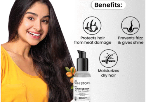 The Skin Story Anti-Frizz Hair Serum – Your Solution to Frizz-Free, Glossy Hair