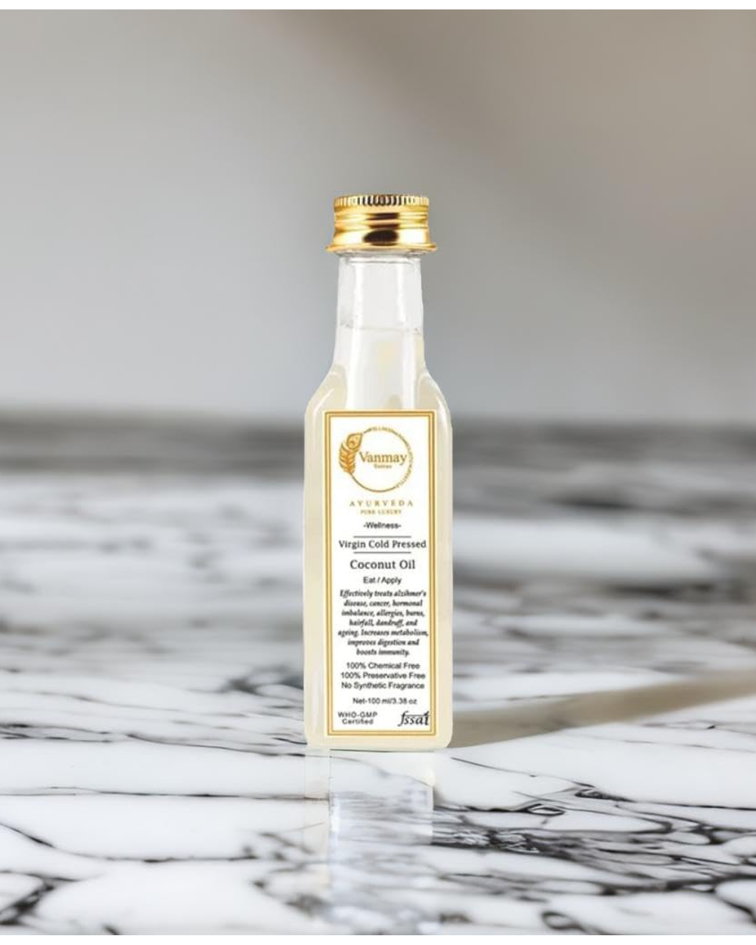 You are currently viewing Vanmay Sutras Virgin Cold Pressed Coconut Oil 100ml – Pure Nourishment for Hair & Skin