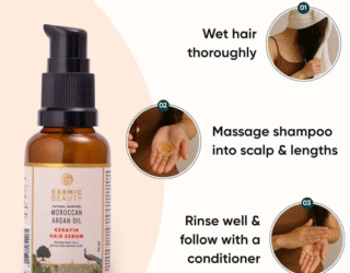 KARMIC BEAUTY Repairing Hair Serum for Deep Hair Repair and Frizz Control