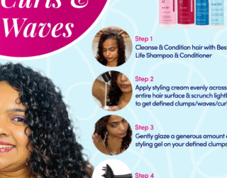 Best Life Curl Nourish Hydrating Style Cream for Dry, Frizzy, Wavy, Curly Hair