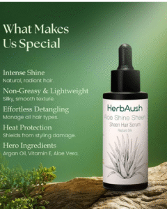 Read more about the article HerbAush Aloe Shine Sheen Hair Serum – Radiant Gloss and Deep Nourishment Naturally