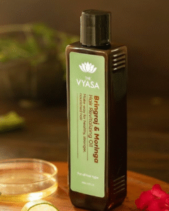 Read more about the article The Vyasa Bringraj and Moringa Hair Revitalizing Oil Bottle – Natural Revival for Stronger, Healthier Hair