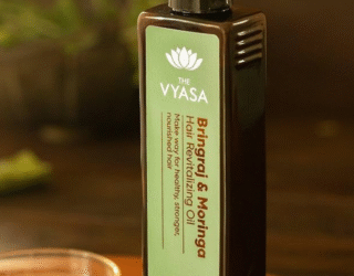 The Vyasa Bringraj and Moringa Hair Revitalizing Oil Bottle – Natural Revival for Stronger, Healthier Hair