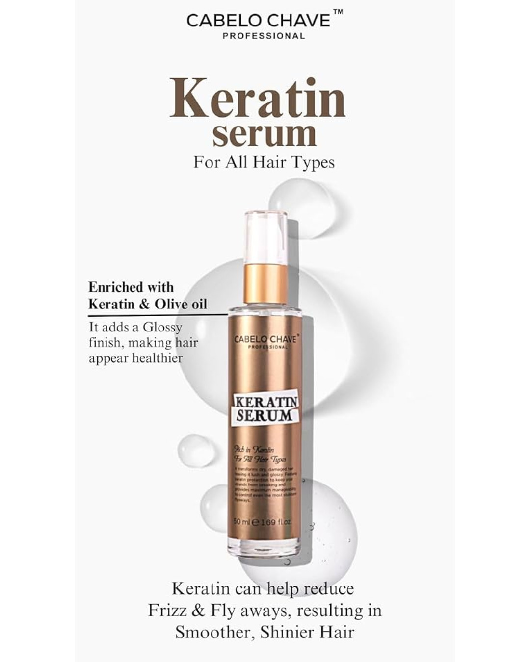 You are currently viewing CABELO CHAVE PROFESSIONAL Keratin Hair Serum – Advanced Keratin Care for Smooth, Frizz-Free Hair