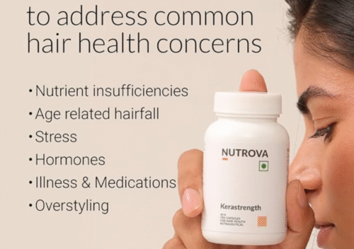 NUTROVA Kerastrength For Unisex (60 Capsules – Pack of 2) – Advanced Hair & Nail Nutrition